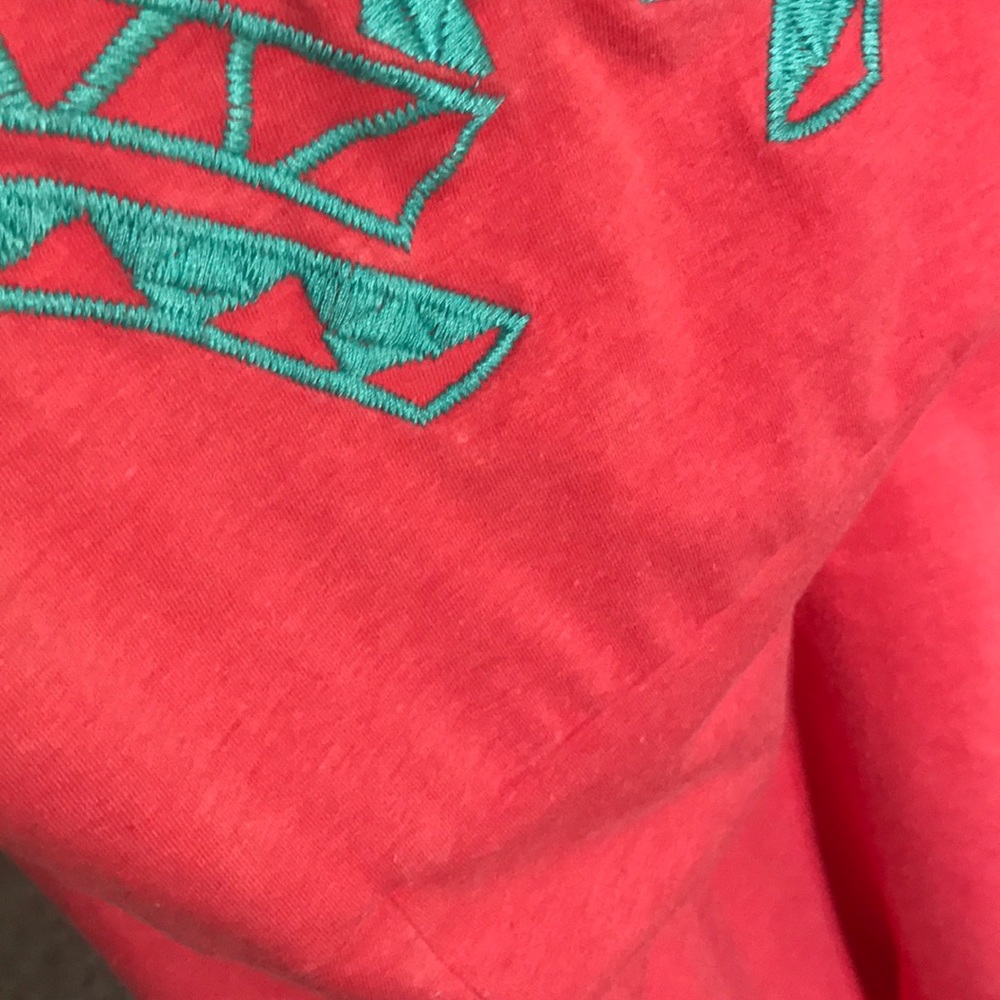 Umgee Pink Turquoise Embroidered Dress - Picture 8 of 8